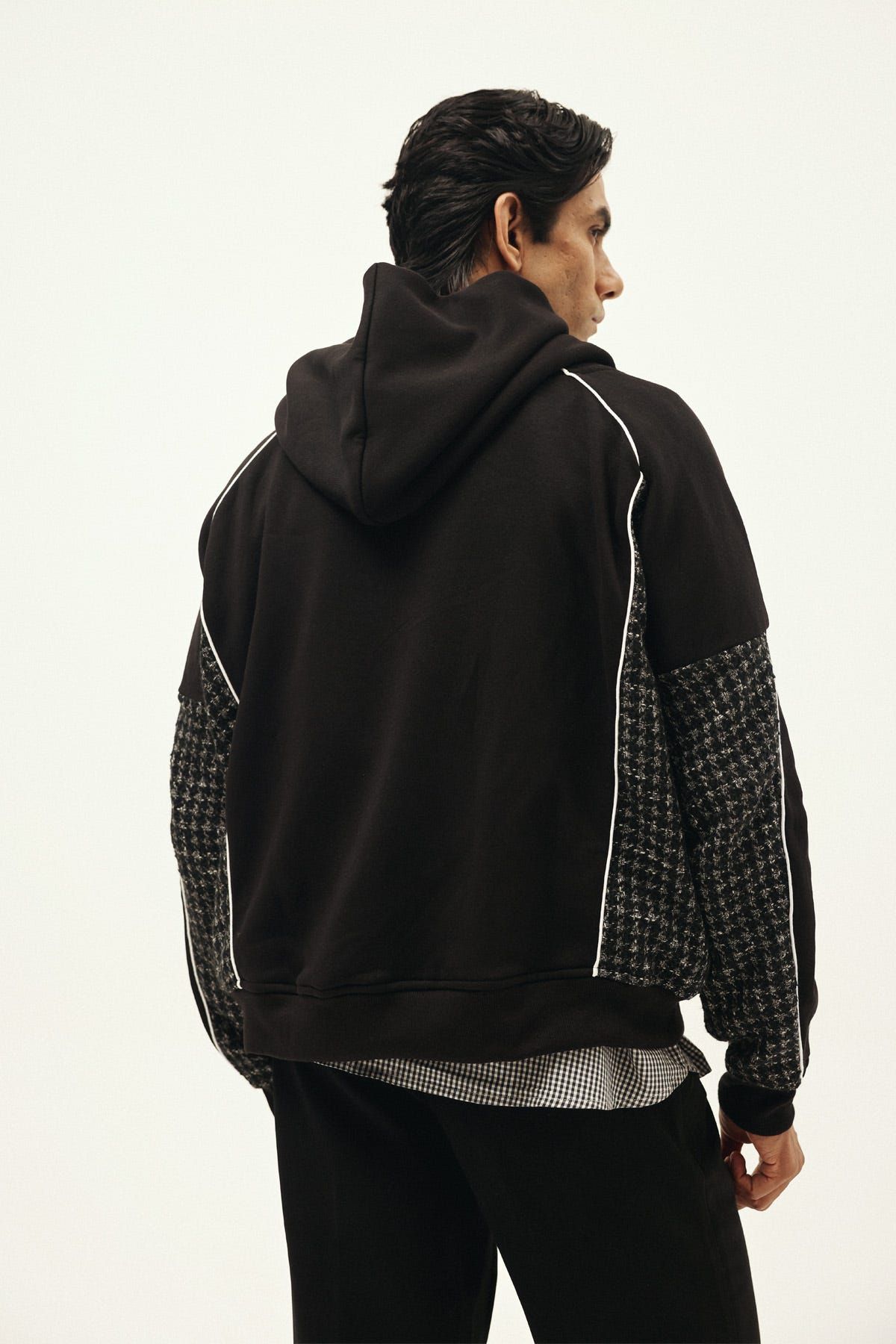HOUNDSTOOTH CHECK SUITING HOODIE - II - image 12
