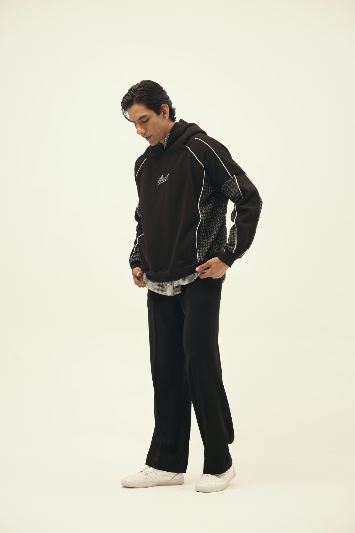 HOUNDSTOOTH CHECK SUITING HOODIE - II - image 4