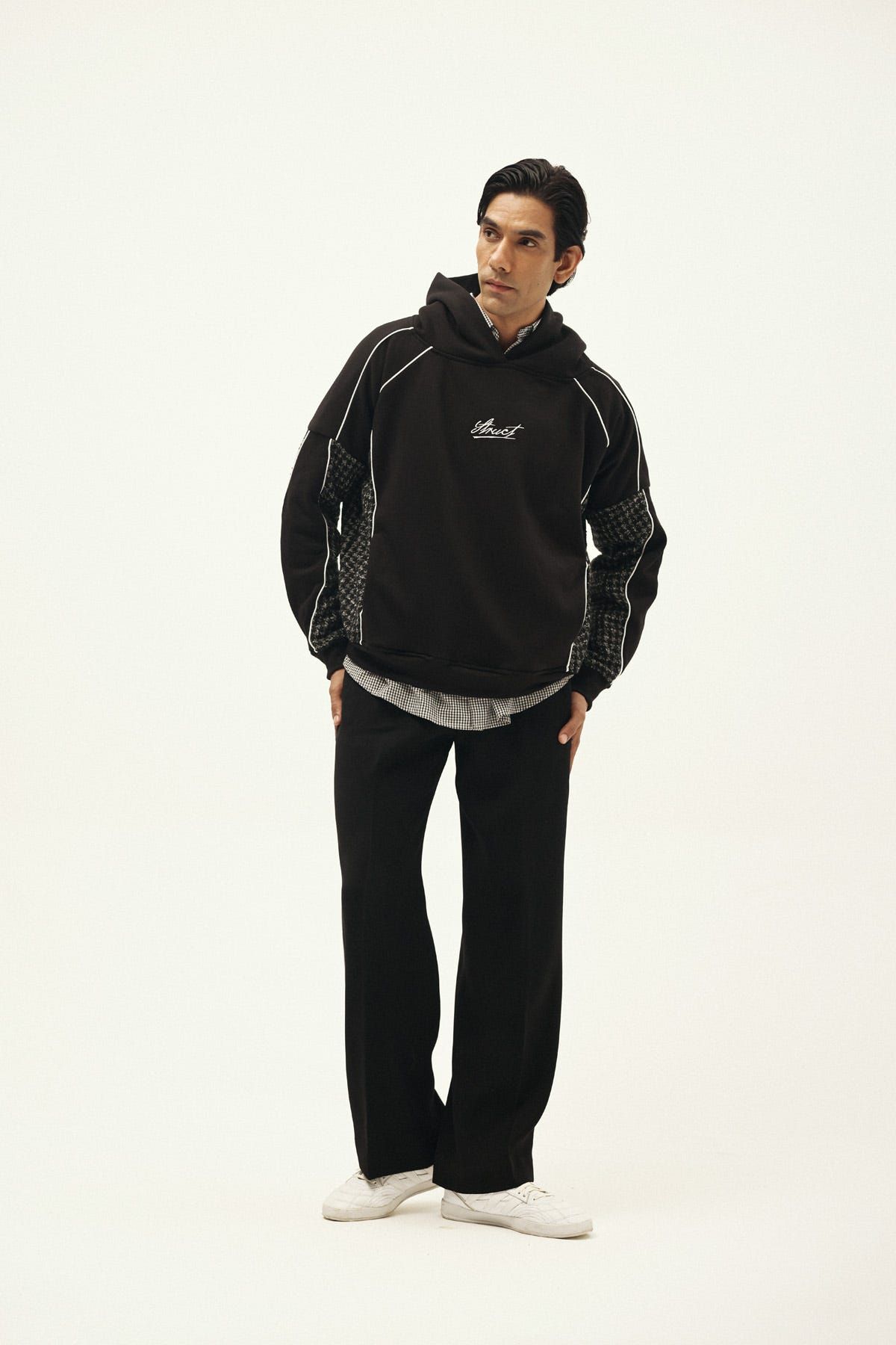 HOUNDSTOOTH CHECK SUITING HOODIE - II - image 7