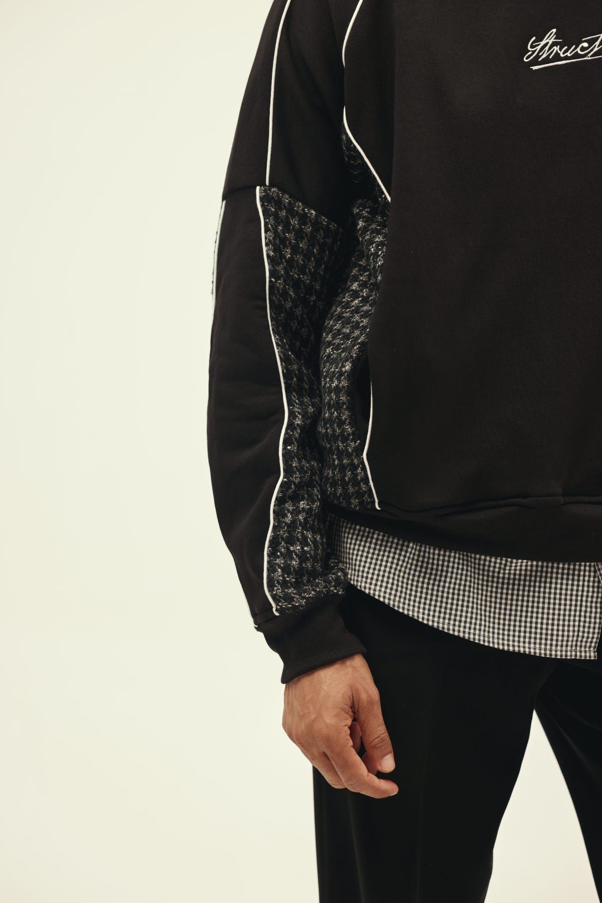 HOUNDSTOOTH CHECK SUITING HOODIE - II - image 8