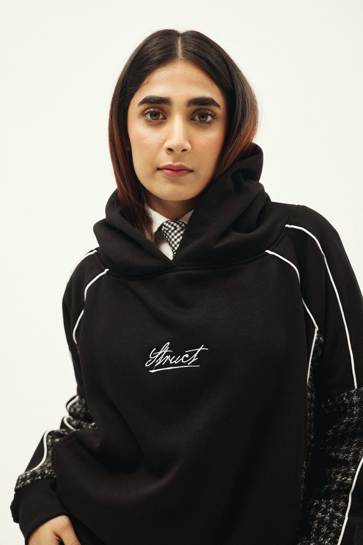 HOUNDSTOOTH CHECK SUITING HOODIE - II - image 10