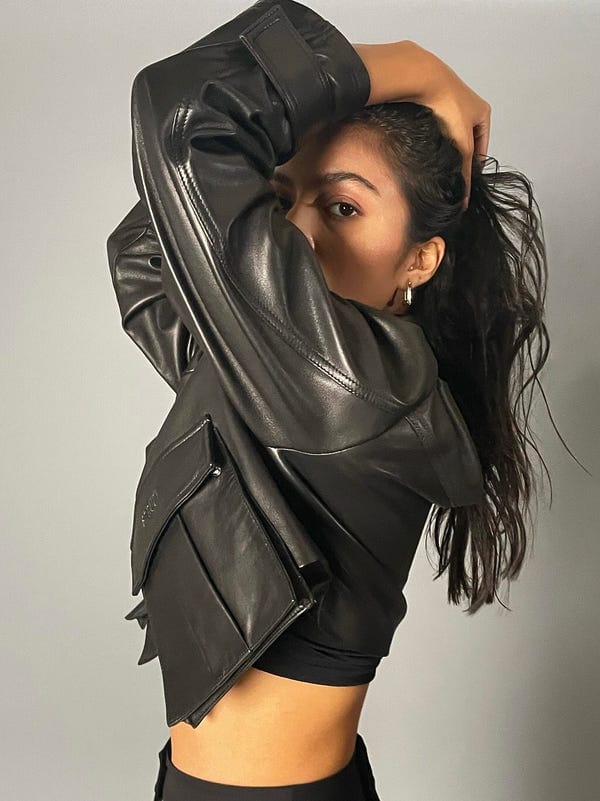 Struct — CROP LEATHER JACKET