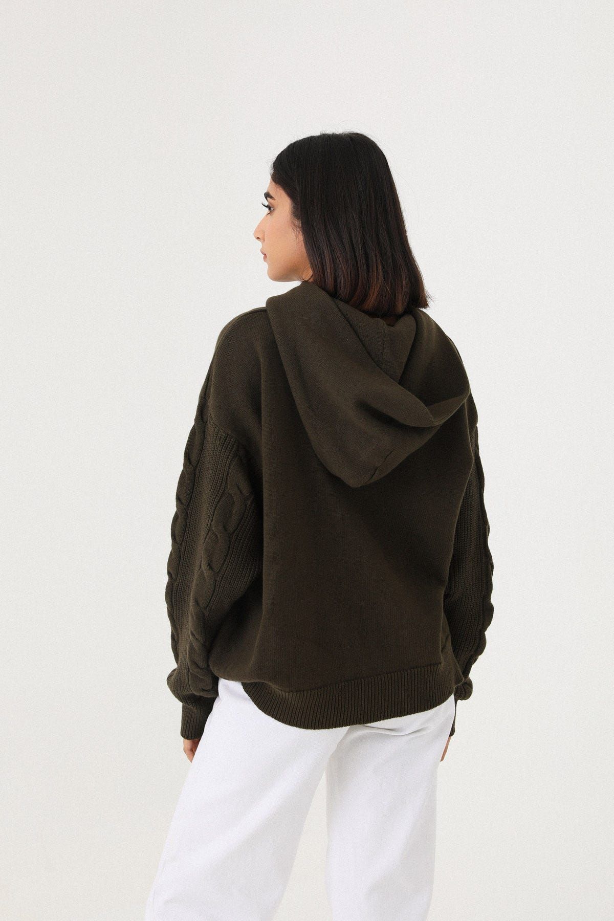 HERITAGE CABLE KNIT HOODIE - image 4