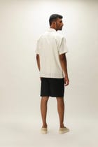 PINSTRIPE LINEN BOWLING SHIRT view 5