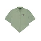 LINEN TRIGON CROP SHIRT view 1