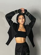 GOTHAM CROP BLAZER view 2