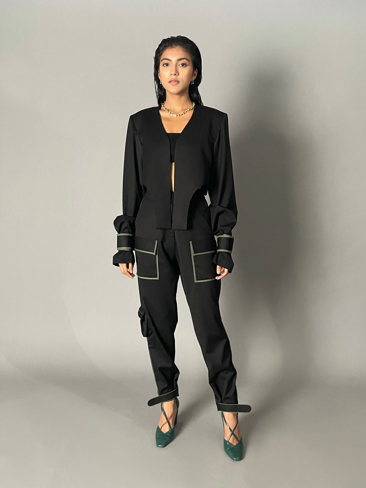 GOTHAM CROP BLAZER - image 4