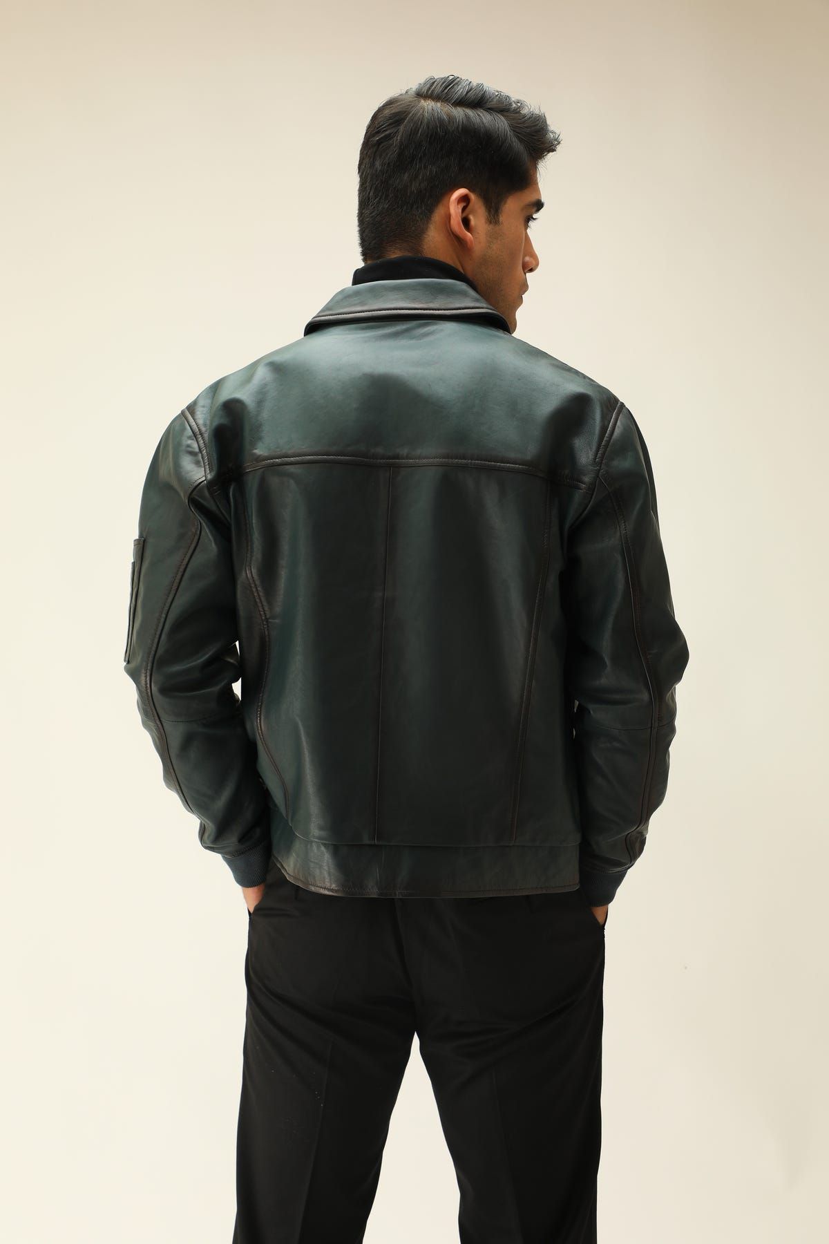 LEATHER AVIATION JACKET - image 3