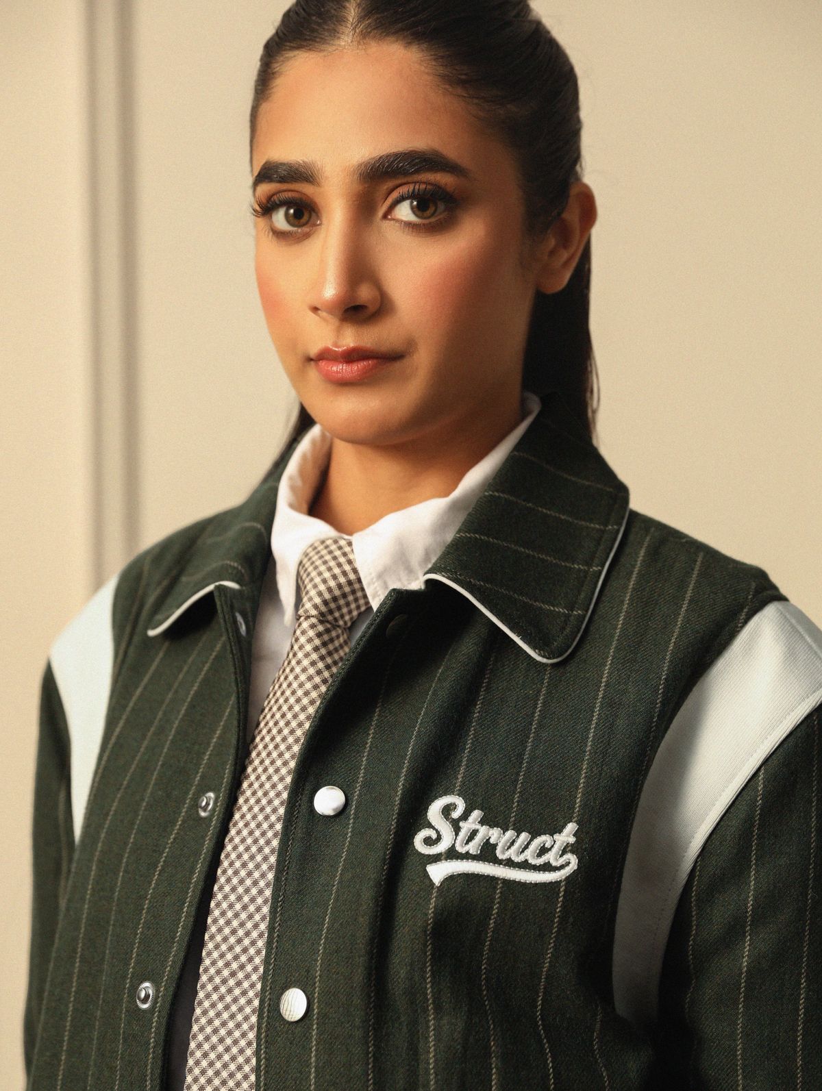 HIGHLANDERS PINSTRIPE SUITING BOMBER JACKET - II GREEN - image 11