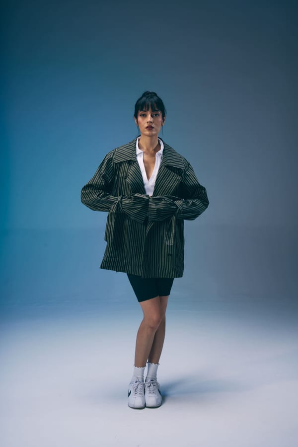 Struct — THE CHAMPIONSHIPS PINSTRIPE TRENCH SHIRT