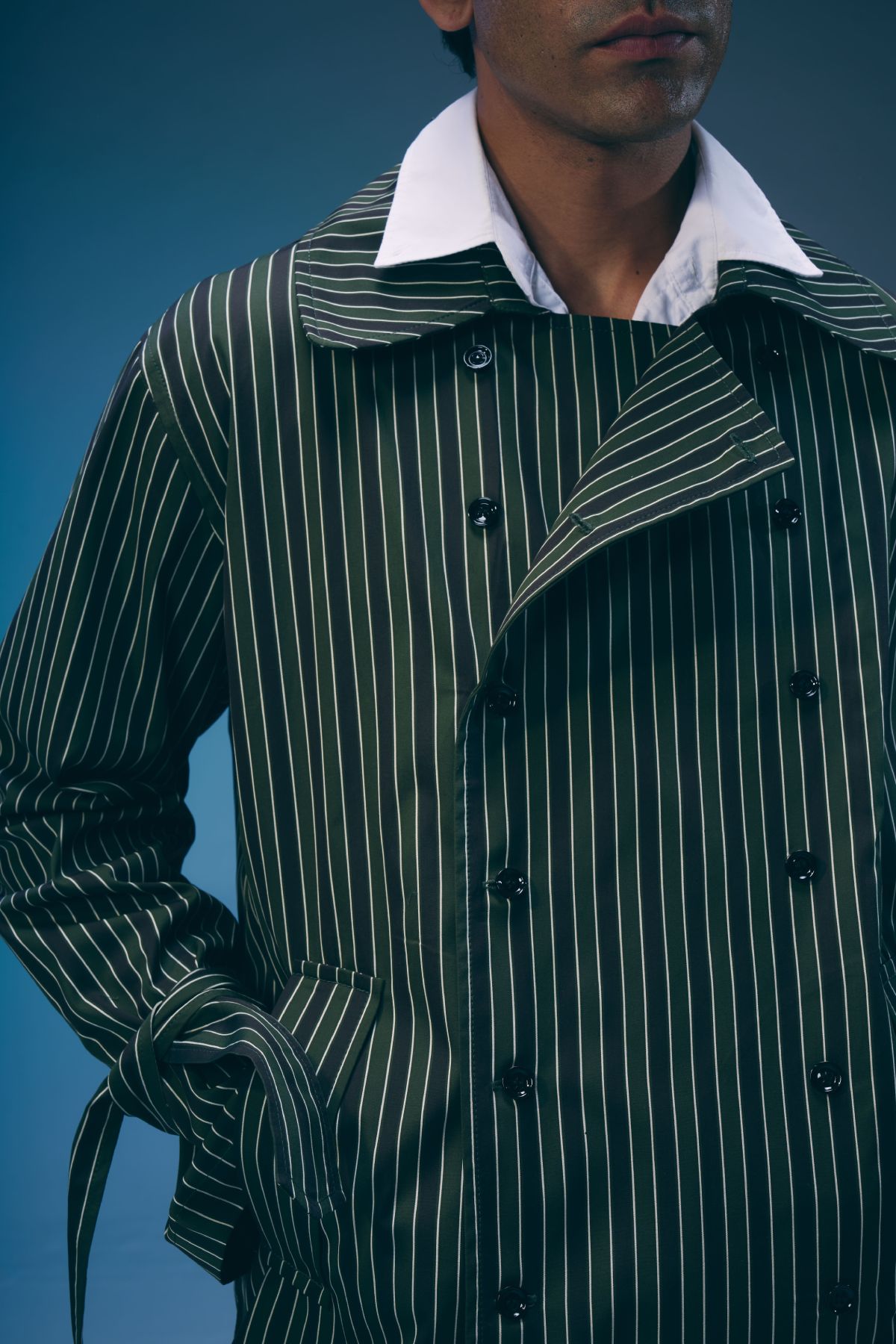 THE CHAMPIONSHIPS PINSTRIPE TRENCH SHIRT - image 4
