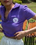 TERRY TOWEL CROP POLO view 4