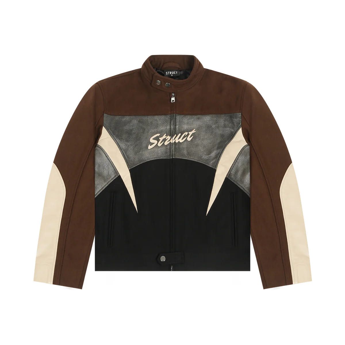 STRUCT DISTRESSED LEATHER RIDER JACKET BROWN - image 11