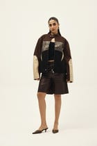 STRUCT DISTRESSED LEATHER RIDER JACKET BROWN view 2