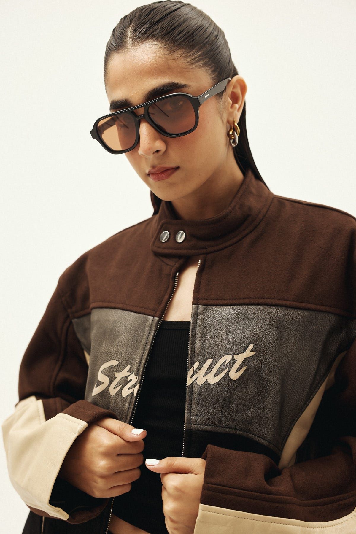 STRUCT DISTRESSED LEATHER RIDER JACKET BROWN - image 5