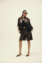 STRUCT DISTRESSED LEATHER RIDER JACKET BROWN view 8