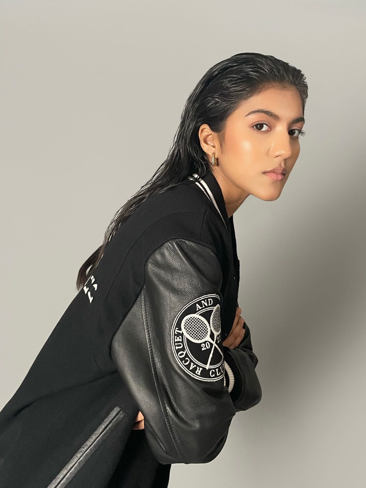 DE/CON/STRUCT LEATHER VARSITY JACKET - image 5