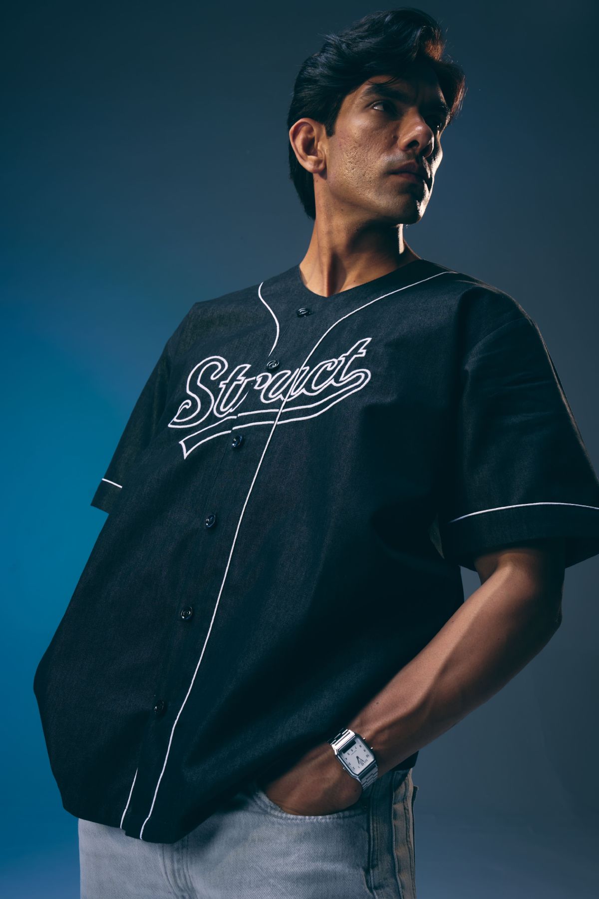 DENIM BASEBALL SHIRT - image 5
