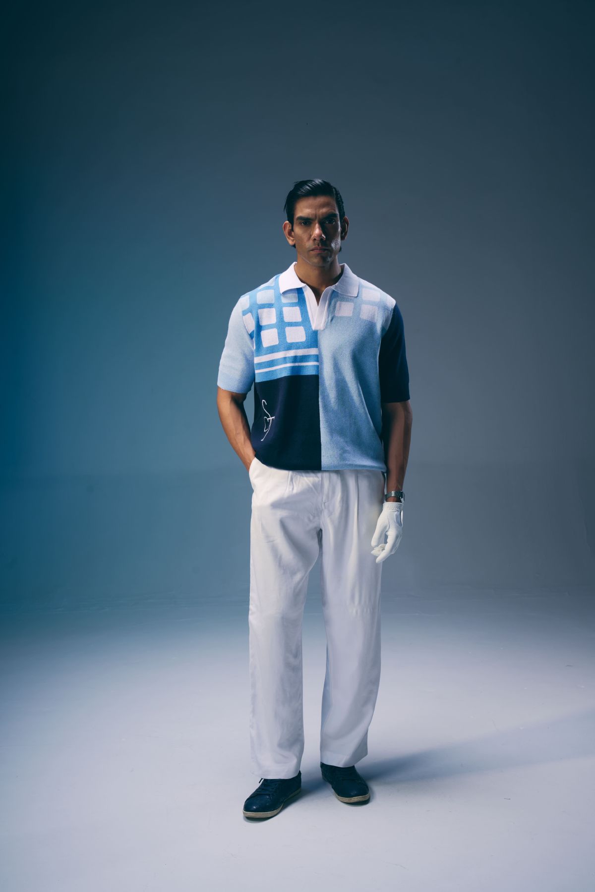 BLUEPRINT KNIT POLO - image 2