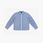 STRUCT RUFFLED PINSTRIPE SHIRT - COOL BLUE view 7