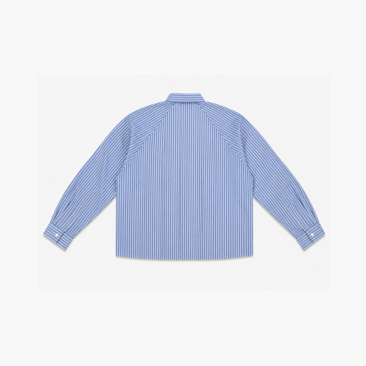 STRUCT RUFFLED PINSTRIPE SHIRT - COOL BLUE - image 8
