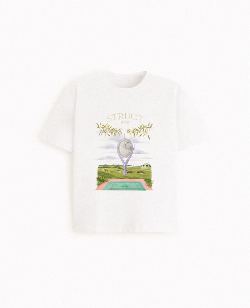 RETROFUTURISTIC TENNIS WHITES T-SHIRT - image 1