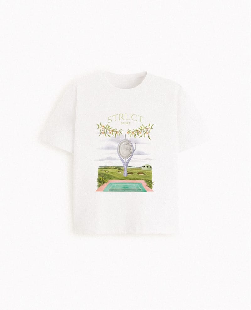 RETROFUTURISTIC TENNIS WHITES T-SHIRT