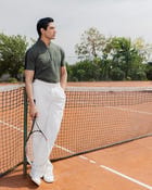 STRUCT CLUB HALF ZIP T-SHIRT - OLIVE view 7