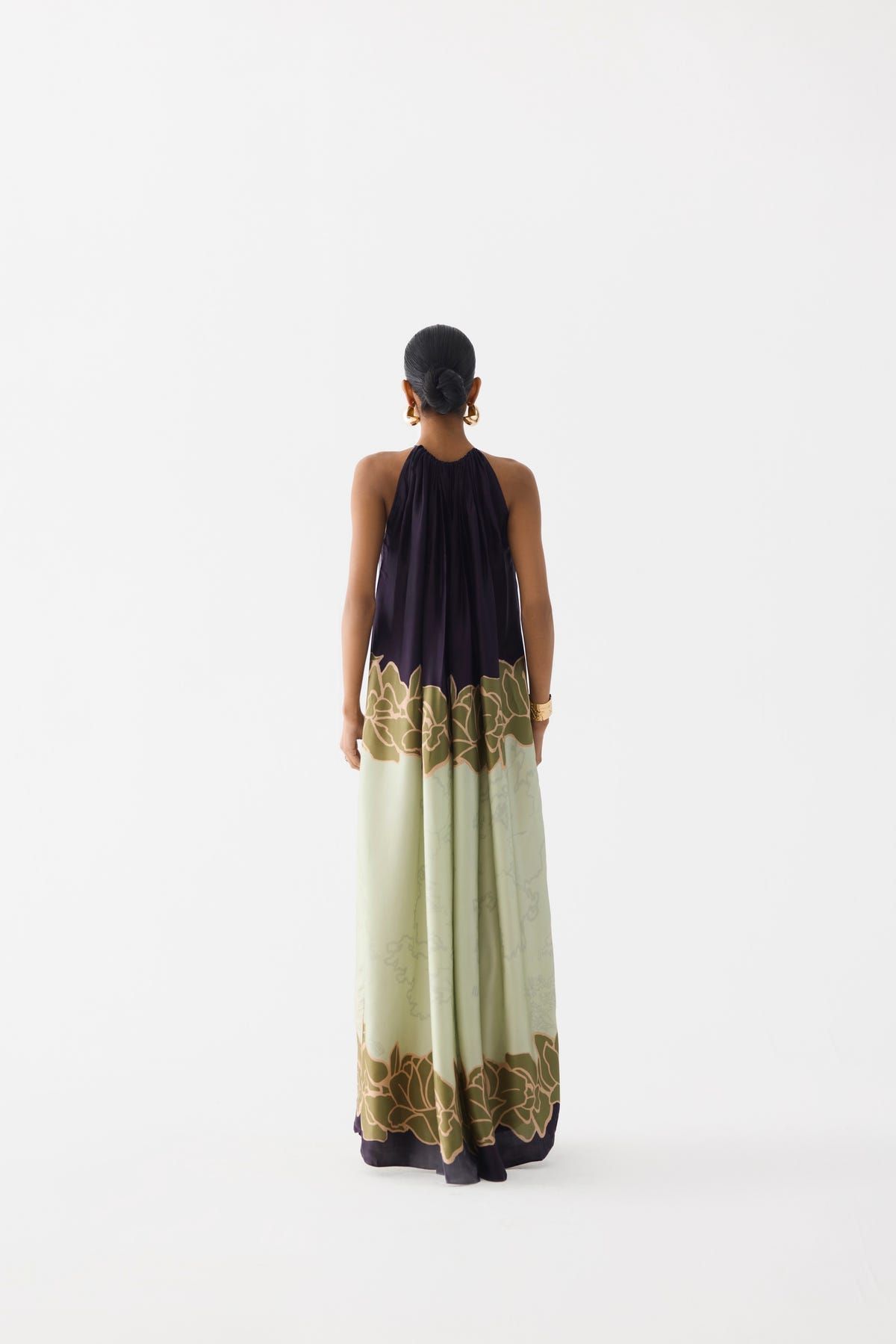 GREEN ALBA HALTER DRESS - image 3