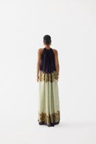 GREEN ALBA HALTER DRESS view 3