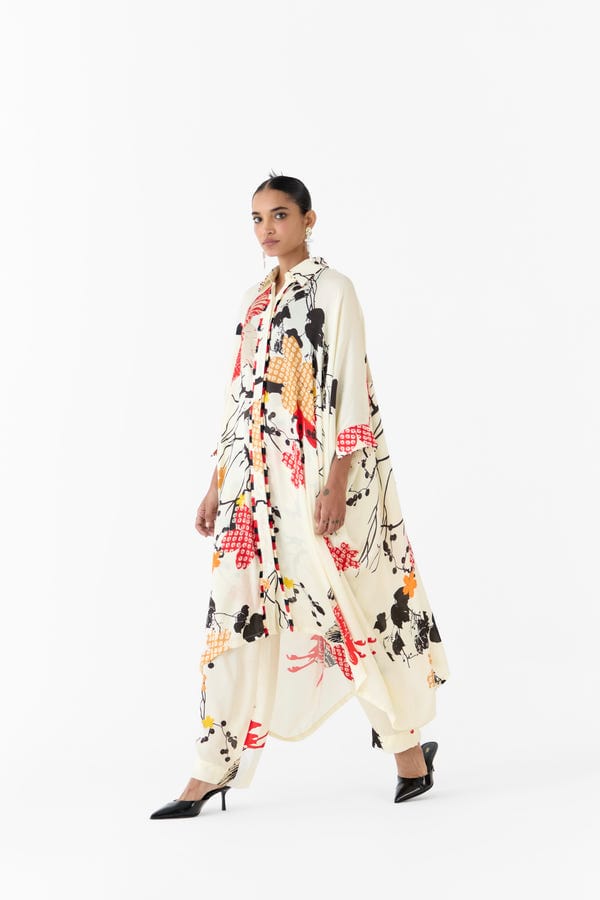 Studio Rigu — RED CRANE KIMONO & PANTS CO-ORD