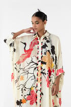 RED CRANE KIMONO & PANTS CO-ORD view 3