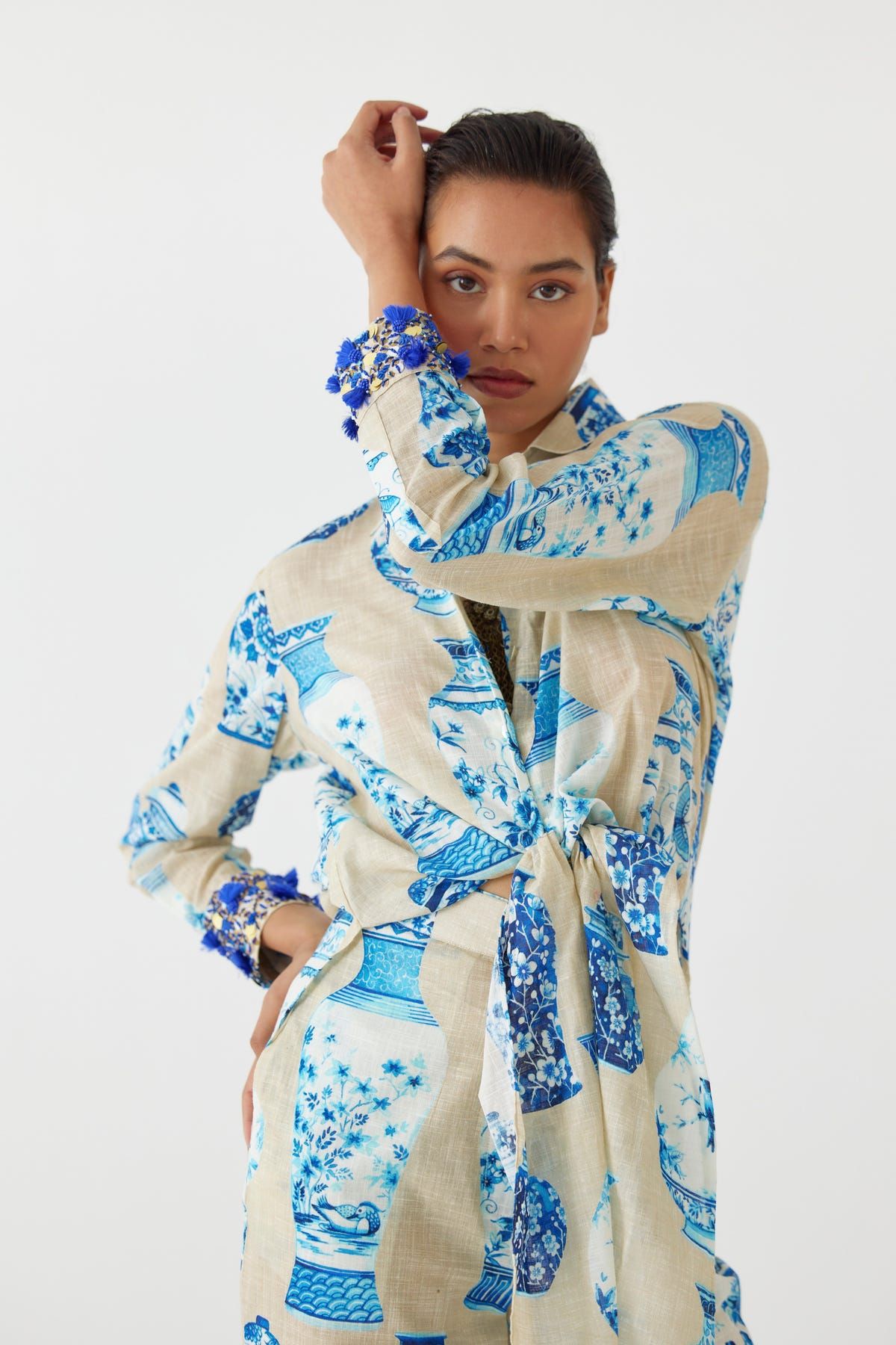 PORCELAIN KNOT TOP & TROUSERS CO-ORD - image 3
