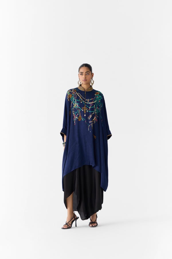 Studio Rigu — NAVY MAHARANI KIMONO & KNOT SKIRT