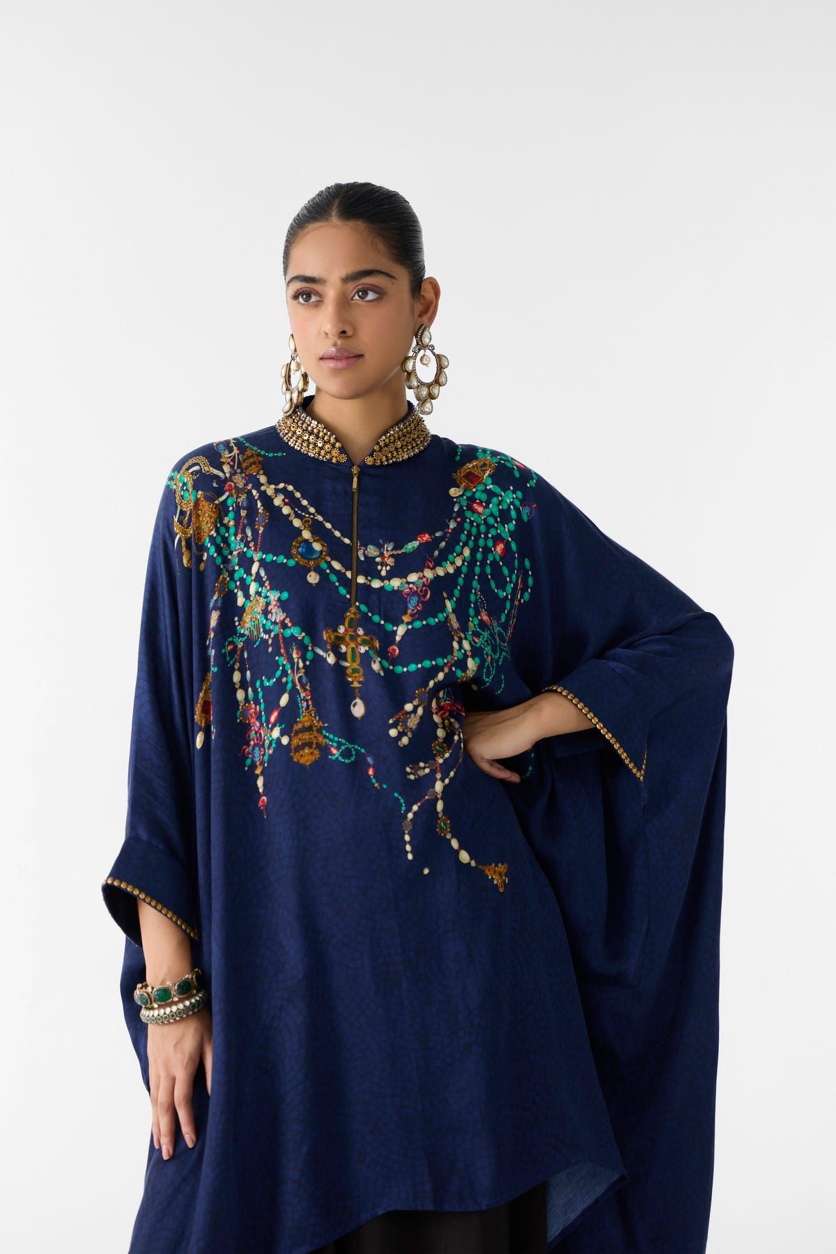 NAVY MAHARANI KIMONO & KNOT SKIRT - image 2
