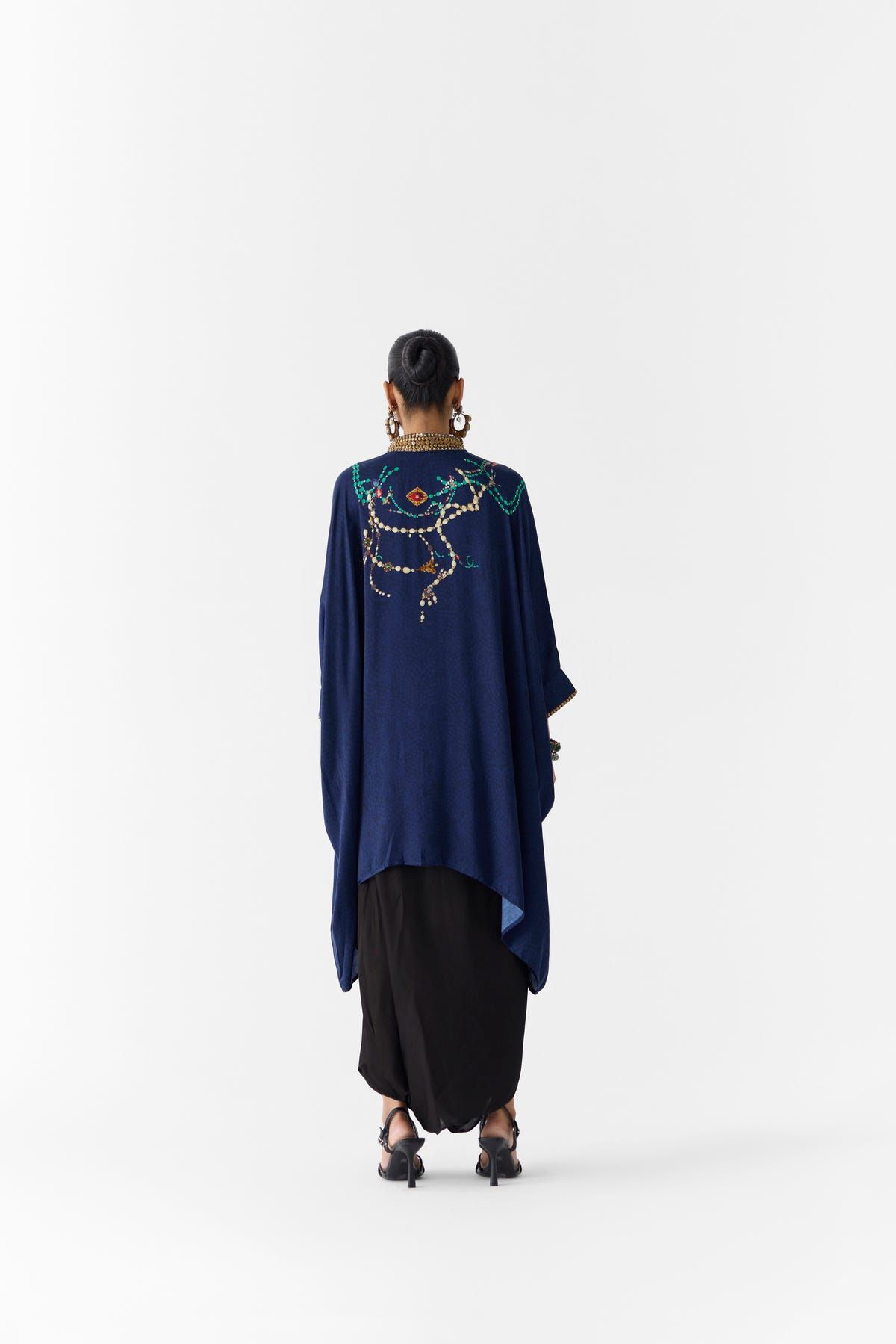 NAVY MAHARANI KIMONO & KNOT SKIRT - image 3