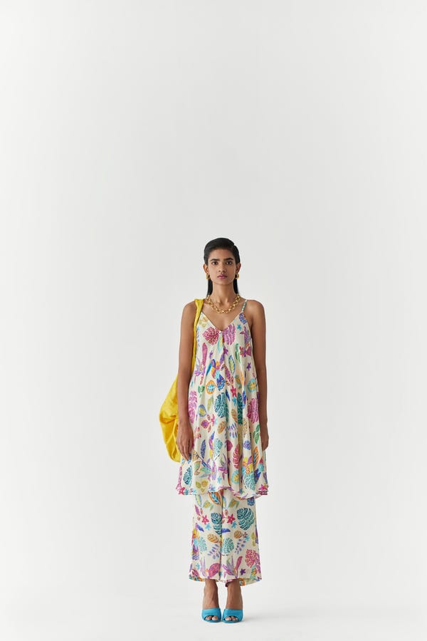 Studio Rigu — BIRD STRAPPY KURTA & FLARED TROUSERS CO-ORD