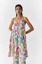 BIRD STRAPPY KURTA & FLARED TROUSERS CO-ORD view 3