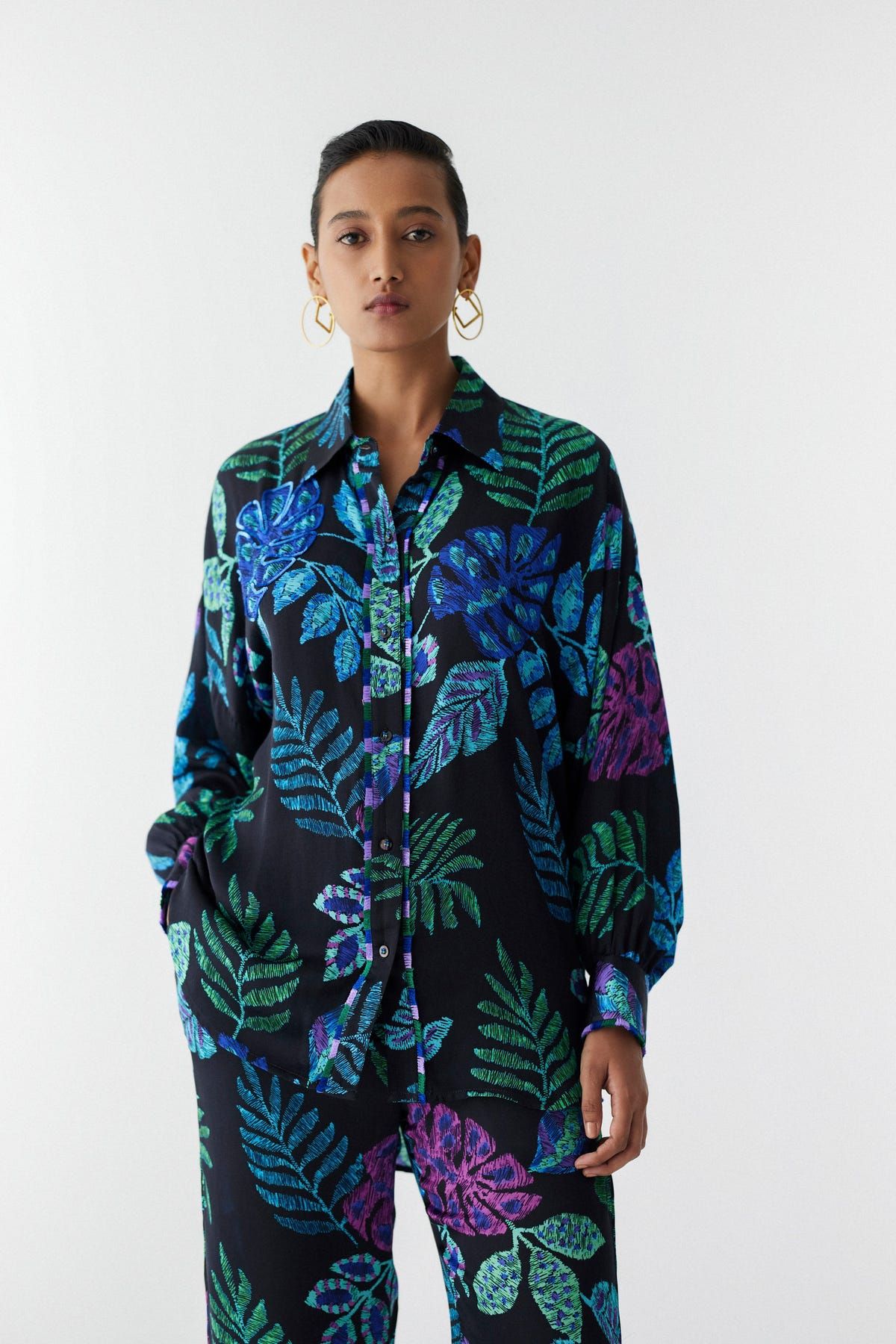 BLACK JUNGLE SHIRT AND PANTS CO-ORD - image 3