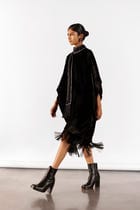 MILLER VELVET KIMONO WITH FRINGE view 2