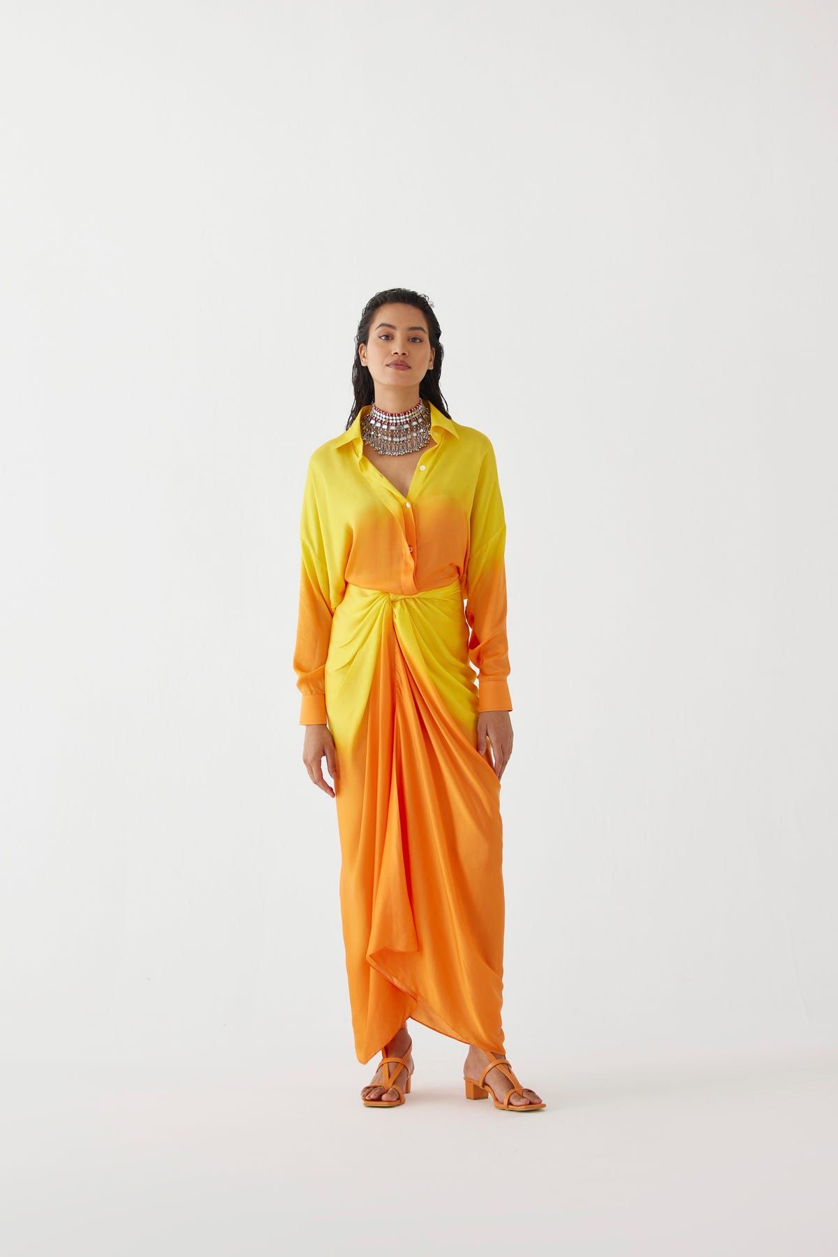 TWILIGHT SHIRT DRAPED DRESS - image 1