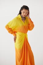 TWILIGHT SHIRT DRAPED DRESS view 2
