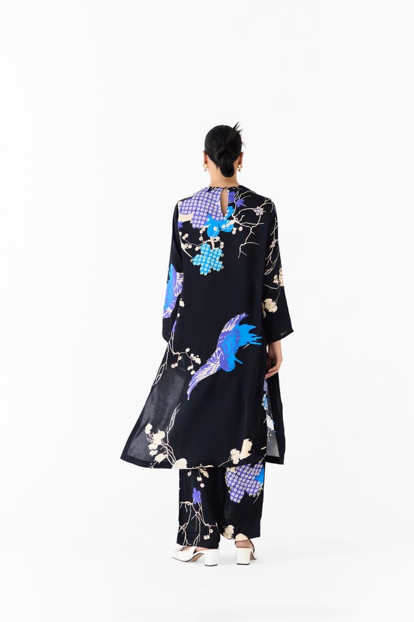 Studio Rigu — BLACK CRANE KURTA & PANTS CO-ORD