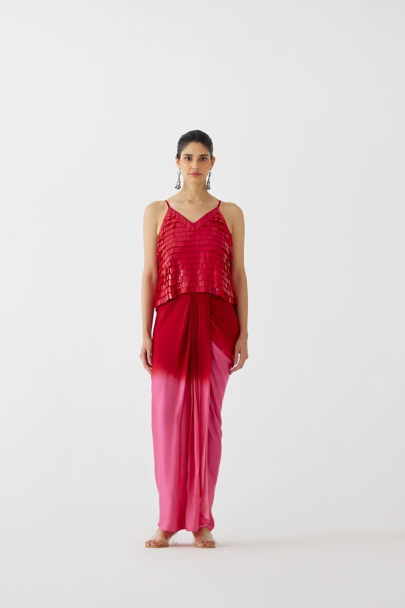RUBY BLOUSE &  DRAPED SKIRT