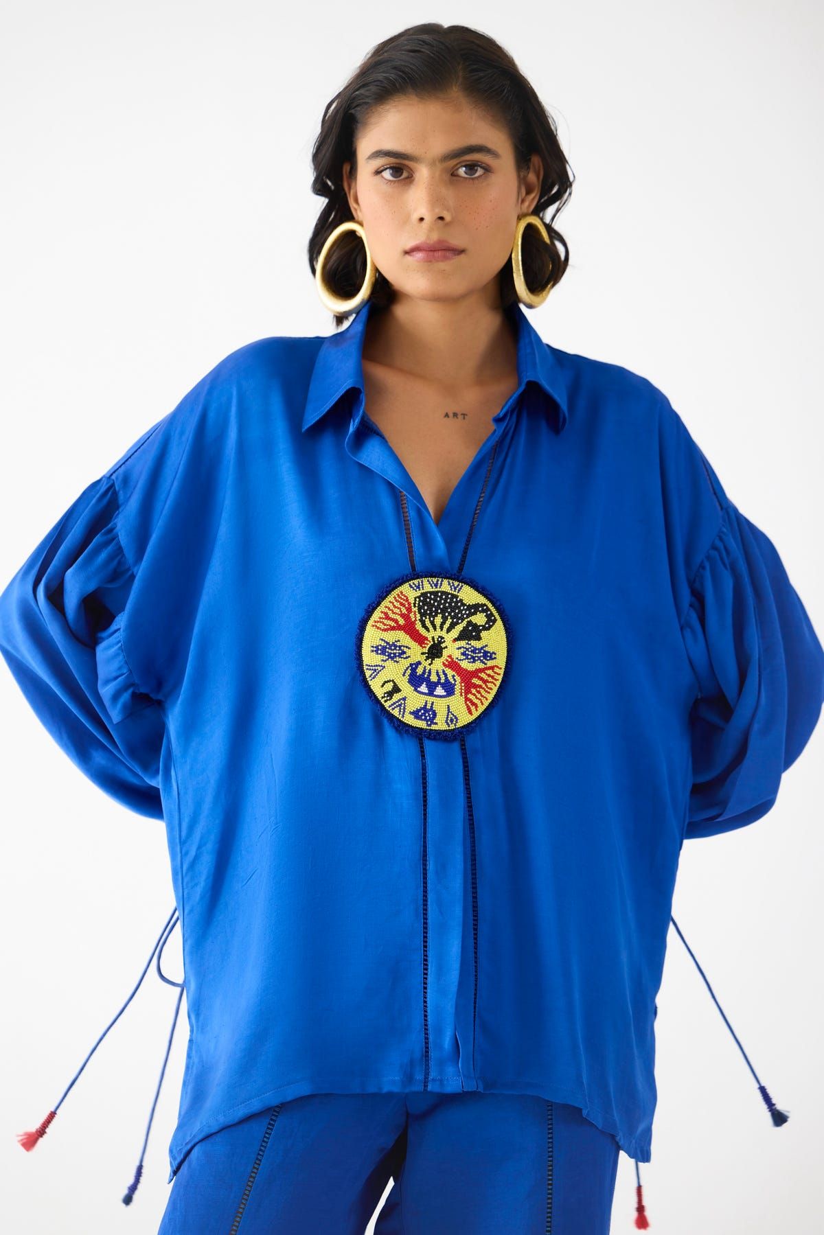 ZULU LINEN BLUE SHIRT & TROUSER CO-ORD - image 2