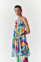 BRUSHSTROKE STRAPPY KURTA & FLARED TROUSERS CO-ORD view 2