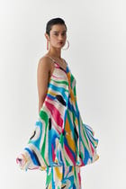 BRUSHSTROKE STRAPPY KURTA & FLARED TROUSERS CO-ORD view 3