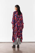PEONY KIMONO WITH STRIPED STRAIGHT PANTS view 4