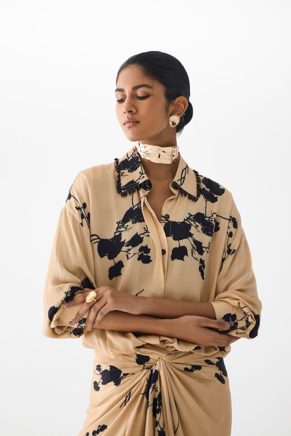Studio Rigu — CREAM SAKURA SHIRT DRESS