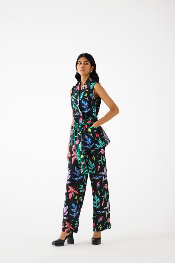 Studio Rigu — BLACK BOTANICA BLAZER & TROUSERS CO-ORD